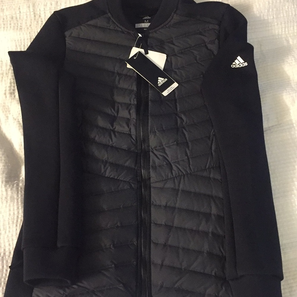 Adidas black down jacket